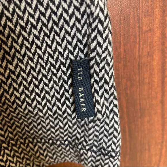 TED BAKER Taigaa Striped Polo Shirt Size 2 US Size Medium - Picture 8 of 10